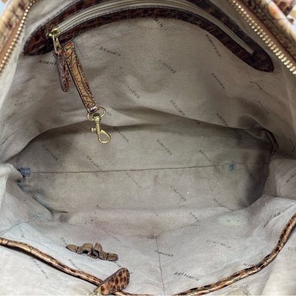 Brahmin Brown Croc-Embossed Leather Tote w/dust bag - Picture 6 of 6